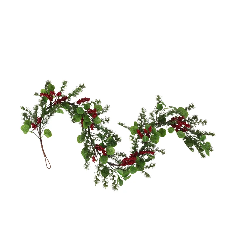 Aveny 5 ft Leaves/Berry Garland