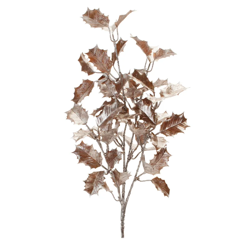 Metallic Holly Leaf Spray, Set of 6