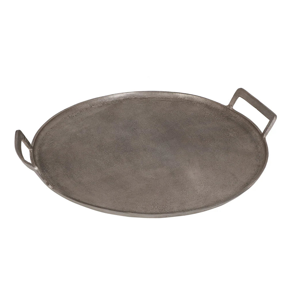 Aluminum Round Tray with Handles