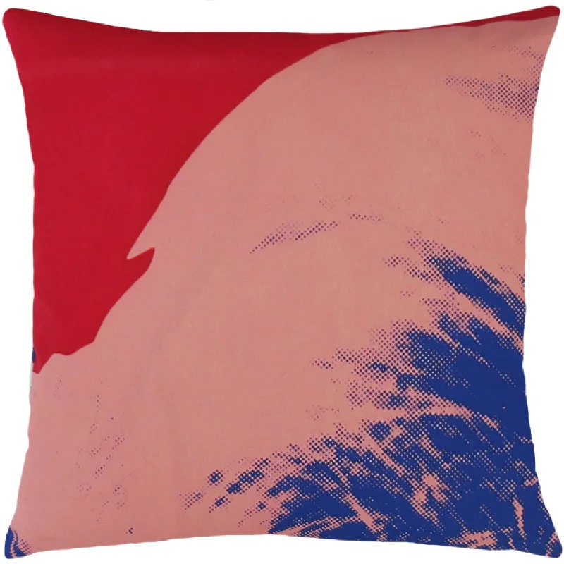 Andy Warhol Art Pillow in Red, Blue, & Pink design by Henzel Studio