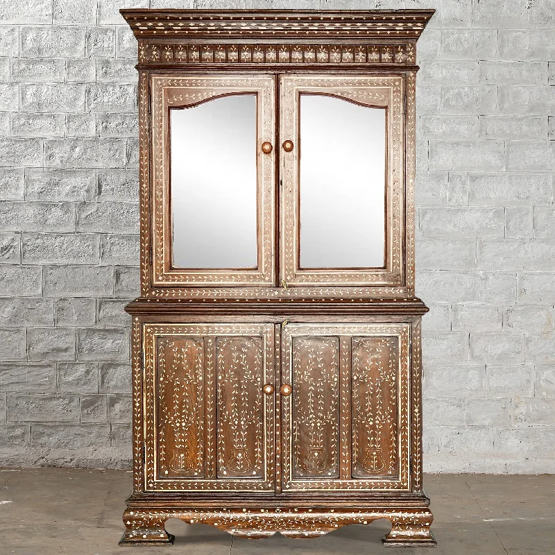 Anglo Indian Teak Inlaid Cabinet