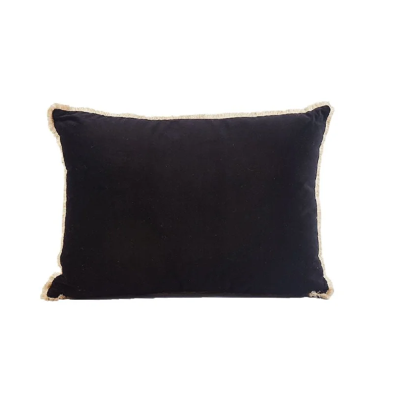 Black Velvet Decorative Pillow by Ann Gish