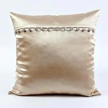 Charmeuse Pillow with Crystal Buttons by Ann Gish