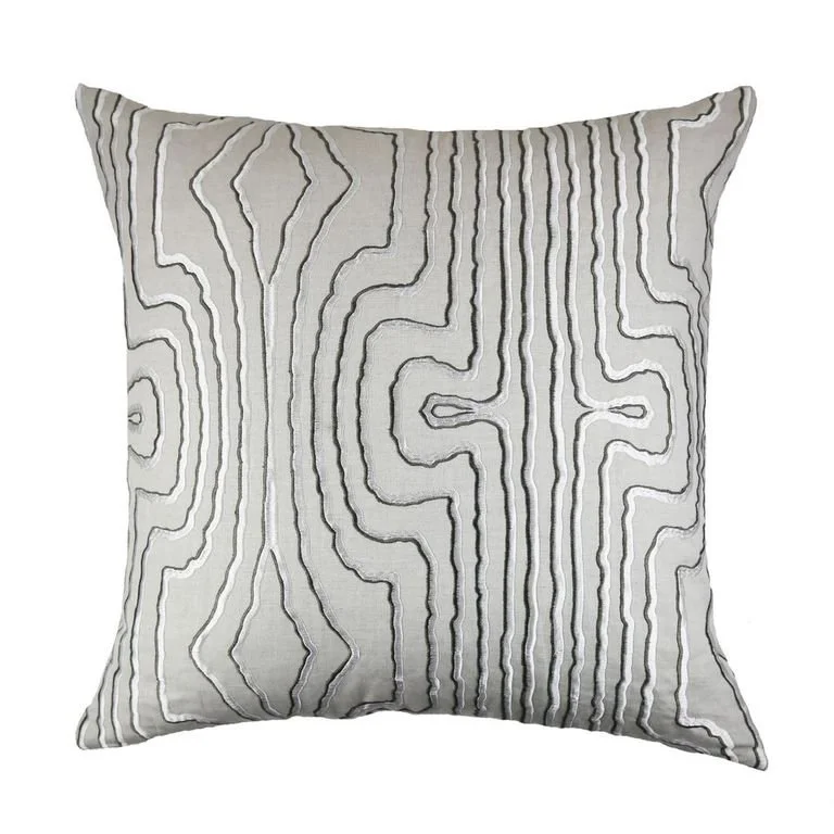 Contour Natural & Charcoal Pillow by Ann Gish