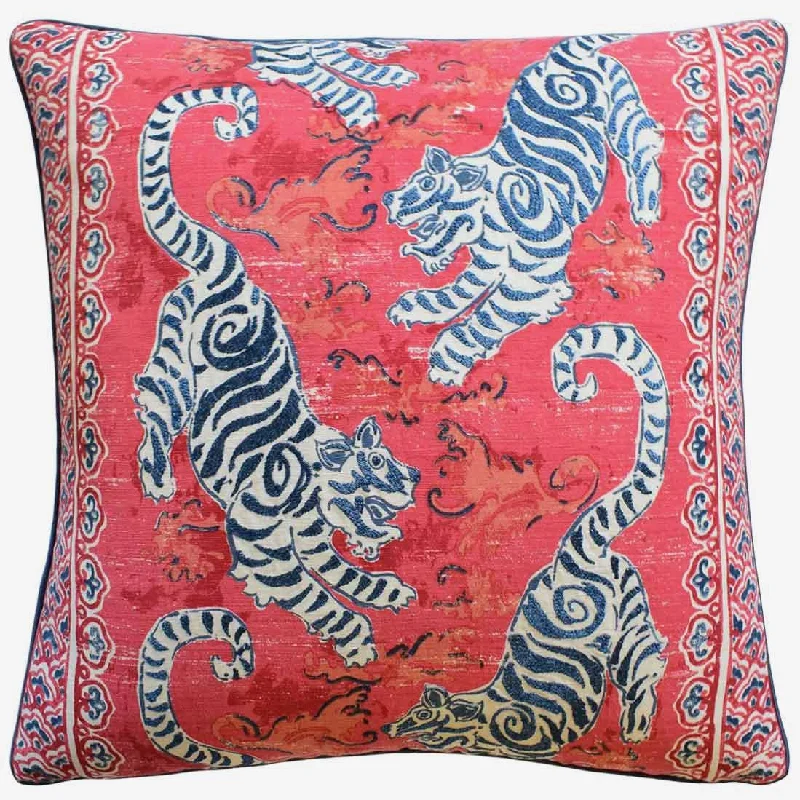 Bongol Print Poppy Pillow by Ryan Studio