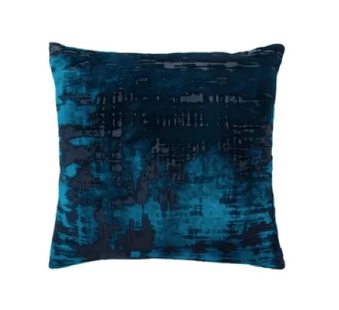 Brush Stroke Cobalt Black Velvet Pillows by Kevin O'Brien