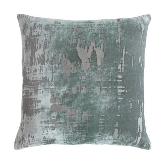 Brush Stroke Jade Velvet Pillows by Kevin O'Brien