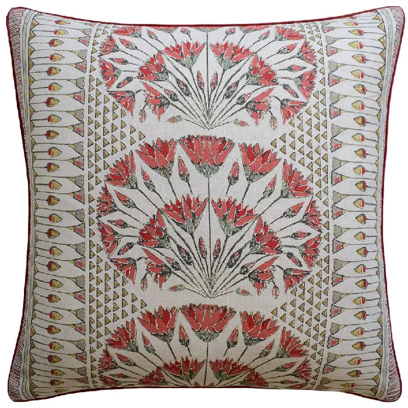 Cairo Spicy Coral Pillow by Ryan Studio