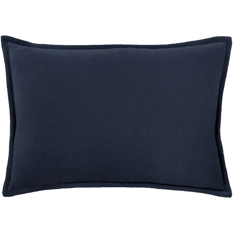 Cotton Velvet Pillow in Deep Navy