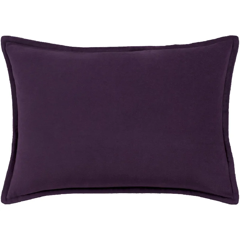 Cotton Velvet Pillow in Dark Purple