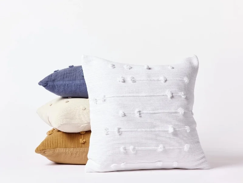 Alpine White Alma Organic Decorative Pillow by Coyuchi