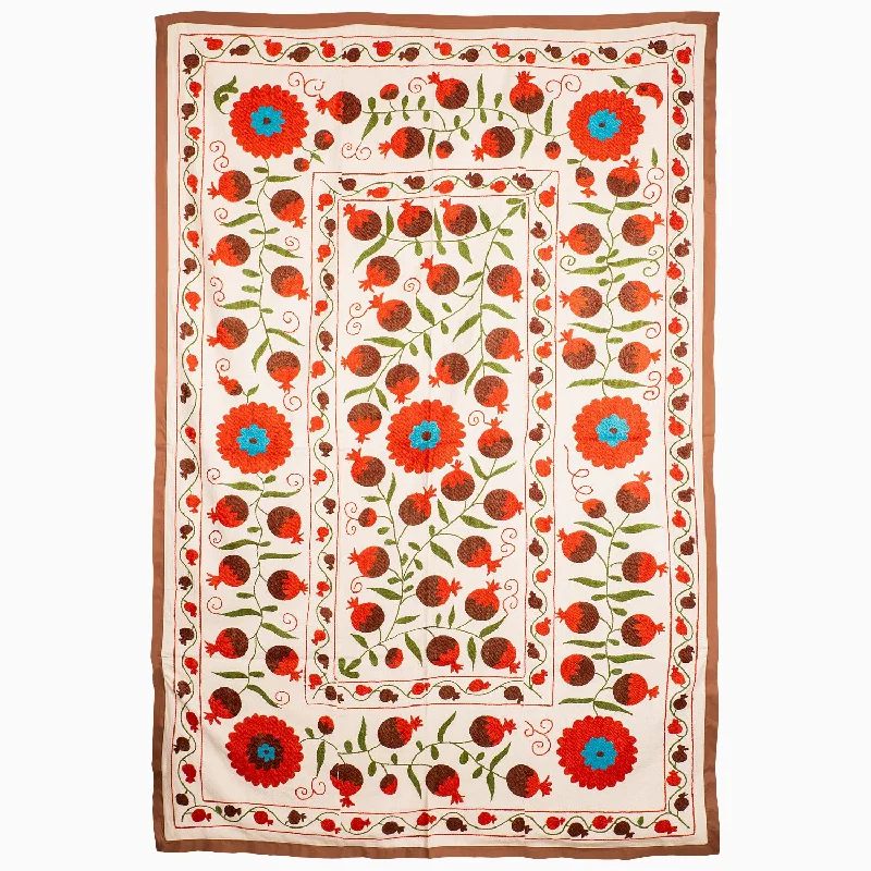 Dancing Pomegranates Suzani Blanket