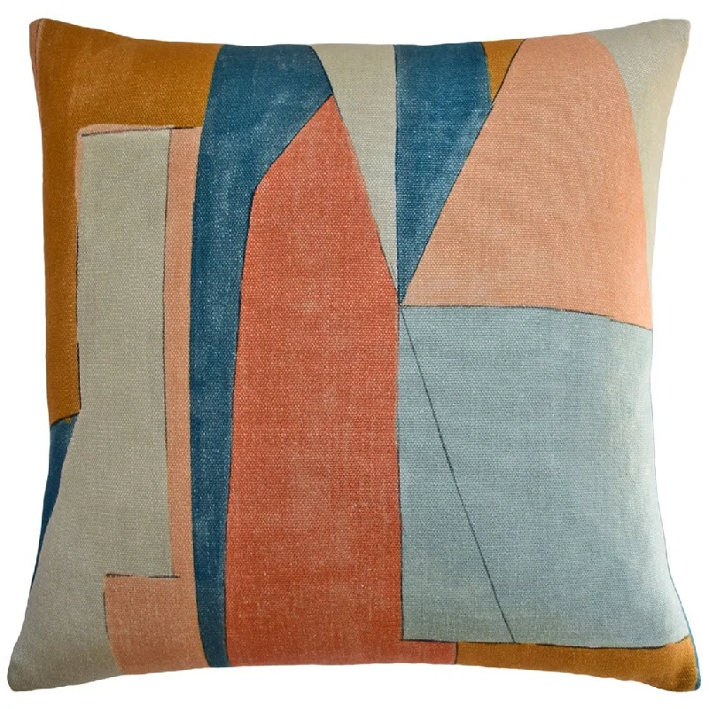 District Apricot Throw Pillow