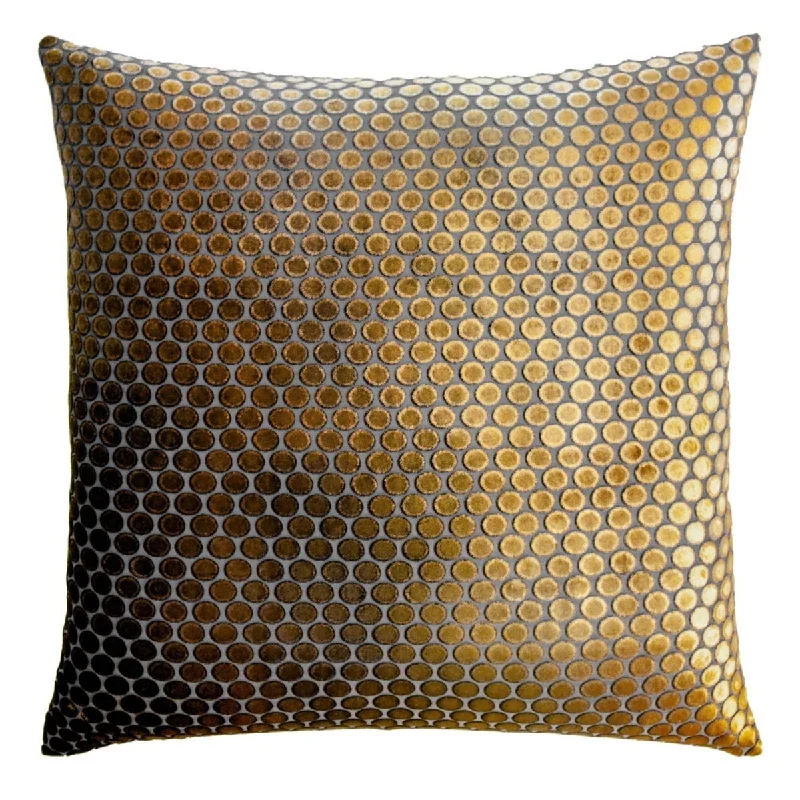 Dots Copper Ivy Velvet Pillow by Kevin O'Brien Studio