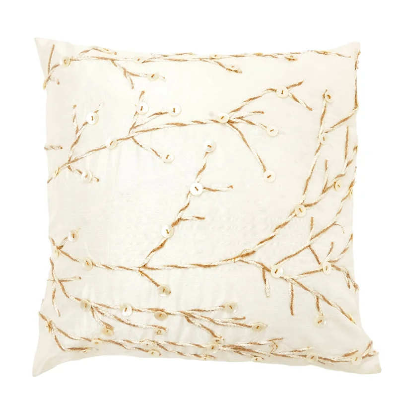 Embroidered Winter Bliss Square Pillow