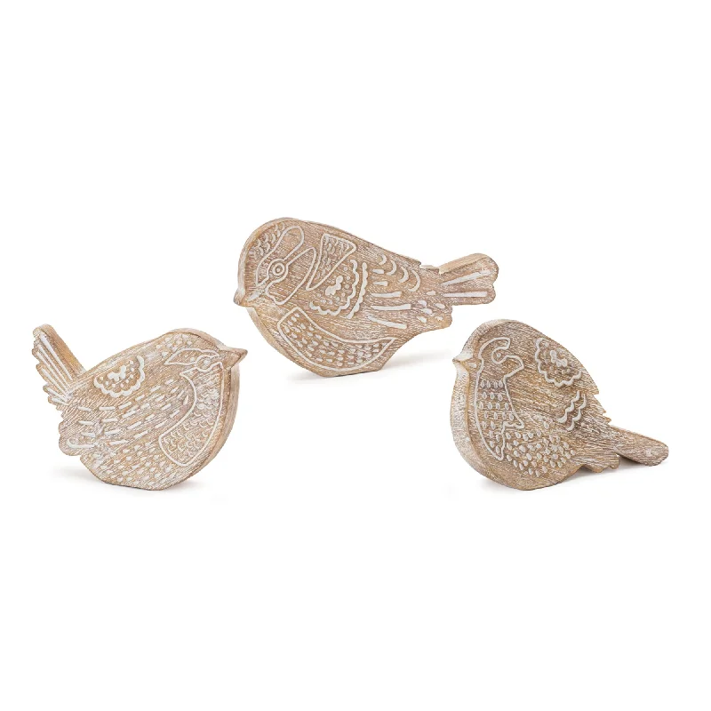 Etched Bird Décor, Set of 3