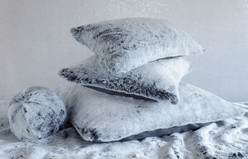 Glacier Faux Fur Lumbar Pillow by Evelyne Prélonge