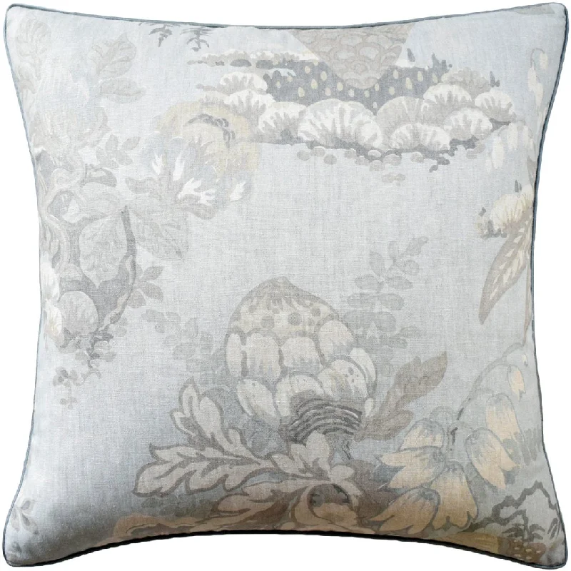 Fairbanks Spa Blue Pillow by Ryan Studio