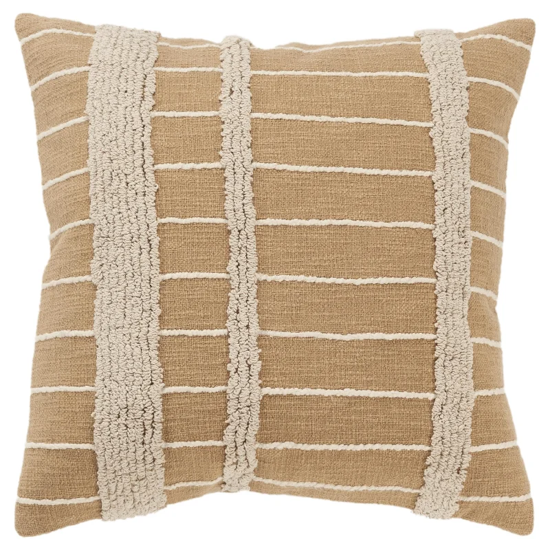 Geo Stripe Tufted Loop Square Pillow