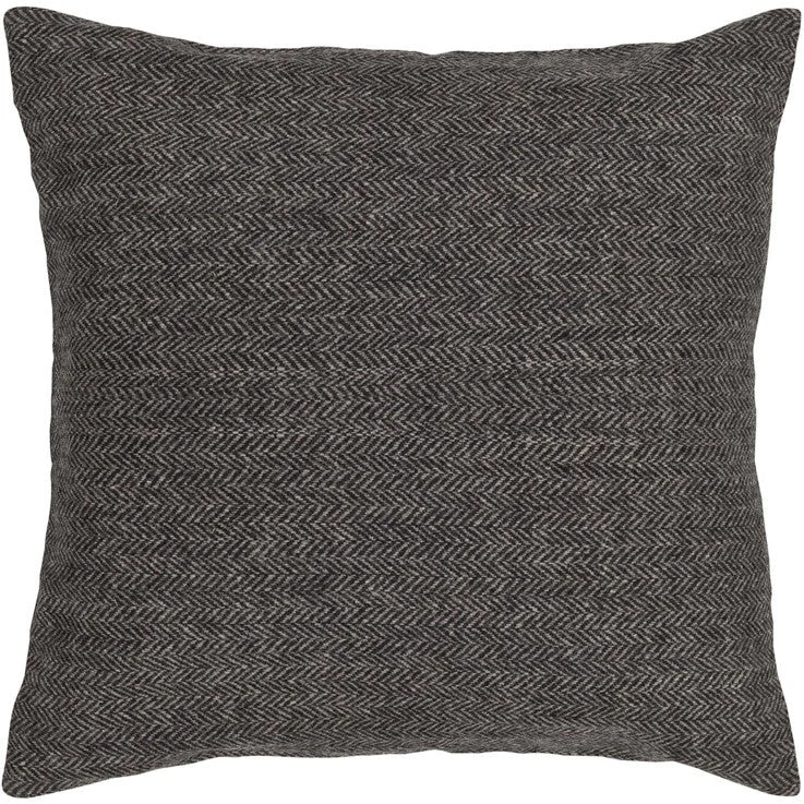 Handmade Contemporary Pillow, Black