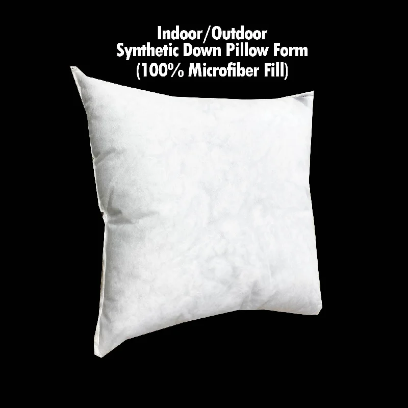 Indoor/Outdoor Synthetic Down Pillow Form 17"x17" (100% Microfiber Fill)