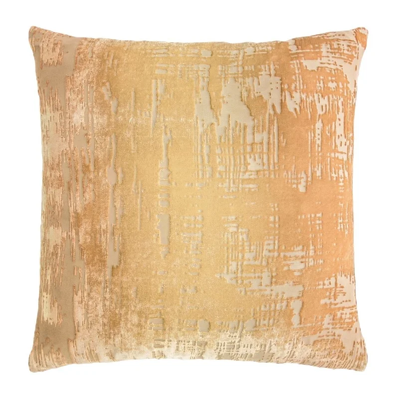 Gold Beige Brushstroke Velvet Pillows