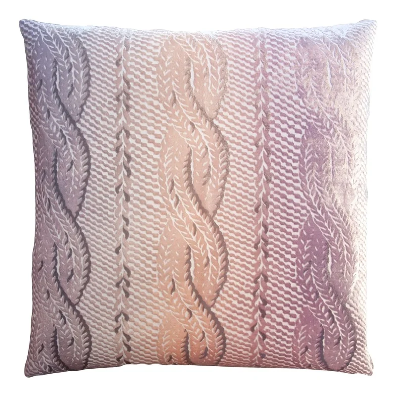 Opal Cable Knit Velvet Pillow by Kevin O'Brien Studio