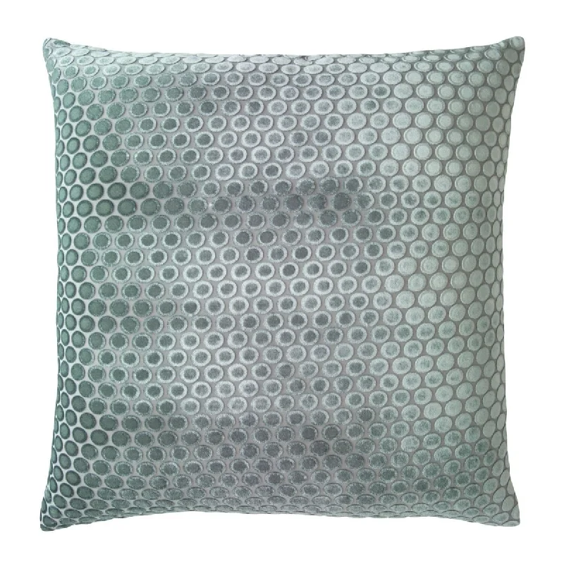 Dots Jade Velvet Pillow by Kevin O'Brien Studio