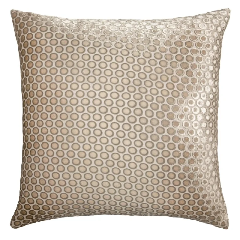 Latte Dots Velvet Pillow by Kevin O'Brien Studio