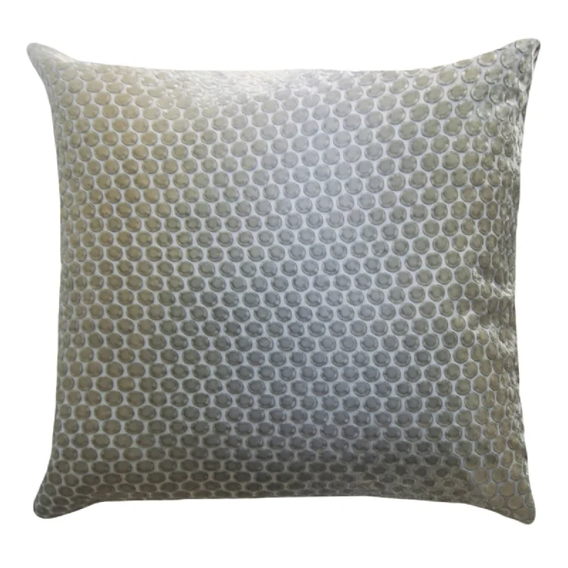 Dots Nickel Velvet Pillow by Kevin O'Brien Studio