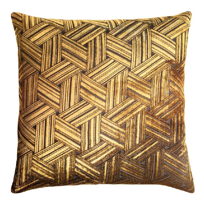 Copper Ivy Entwined Velvet Pillow by Kevin O'Brien Studio