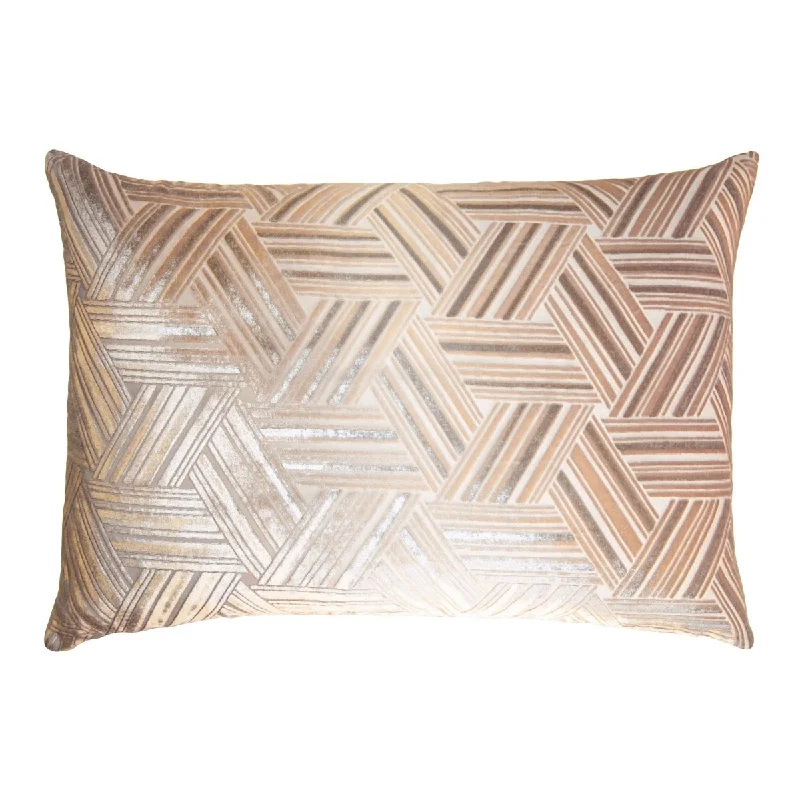 Latte Entwined Velvet Pillow by Kevin O'Brien Studio