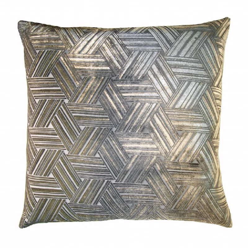 Nickel Entwined Velvet Pillow by Kevin O'Brien Studio