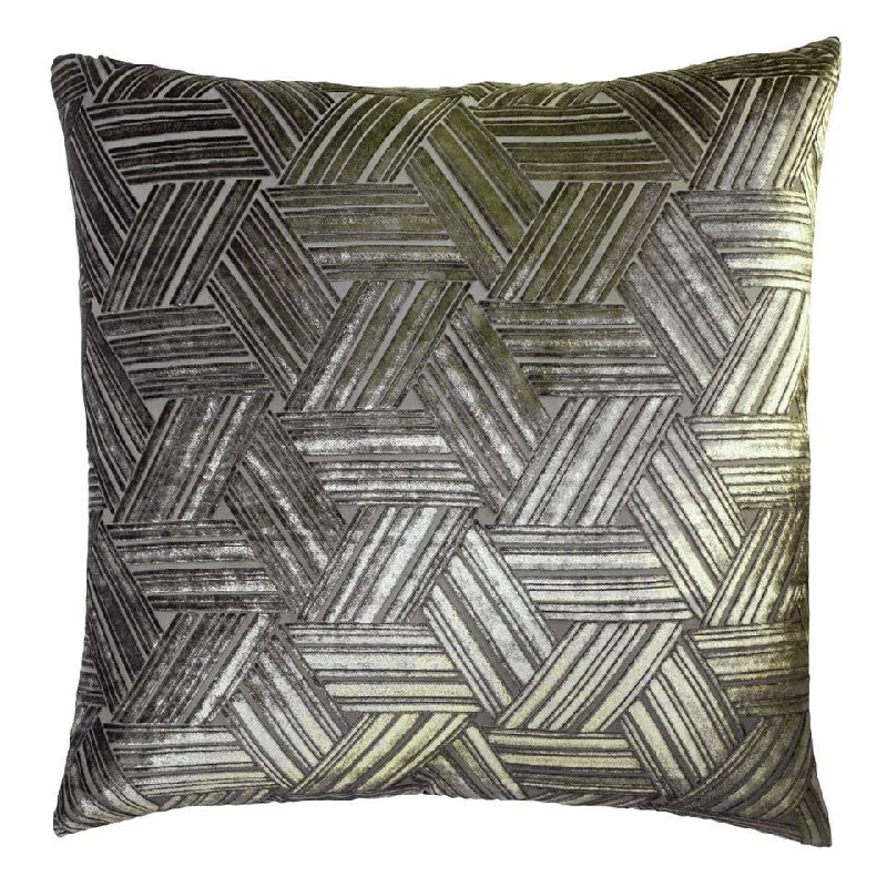 Oregano Entwined Velvet Pillow by Kevin O'Brien Studio