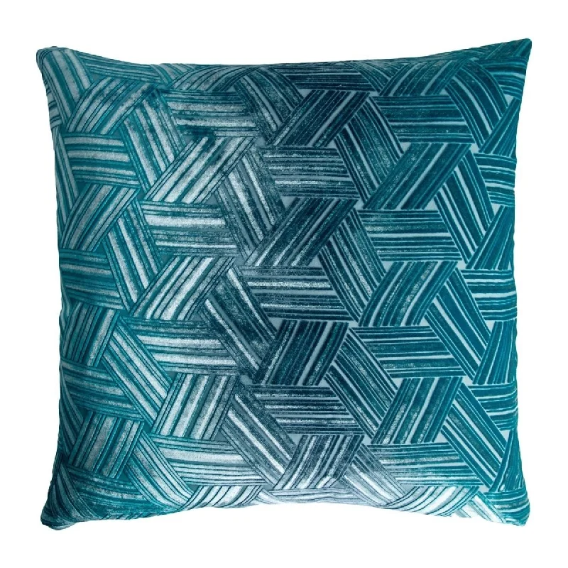 Pacific Entwined Velvet Pillow by Kevin O'Brien Studio