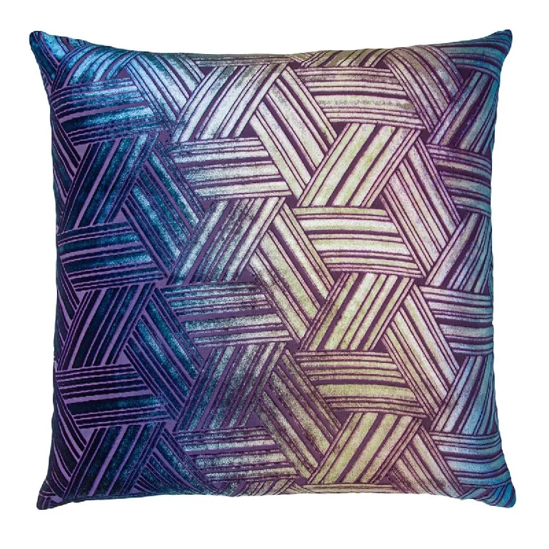 Peacock Entwined Velvet Pillow by Kevin O'Brien Studio