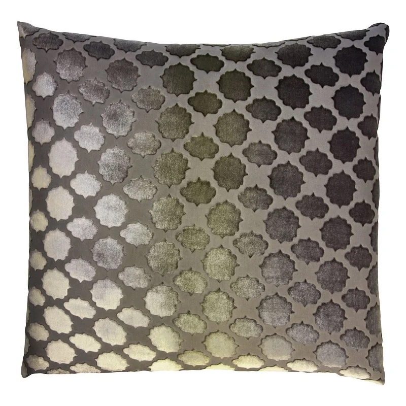 Oregano Mod Fretwork Velvet Pillow by Kevin O'Brien Studio