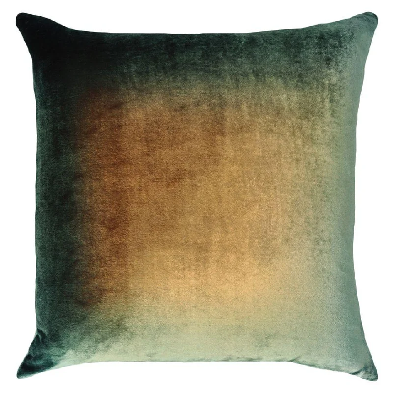 Green Gold Brown Ombre Pillow by Kevin O'Brien Studio