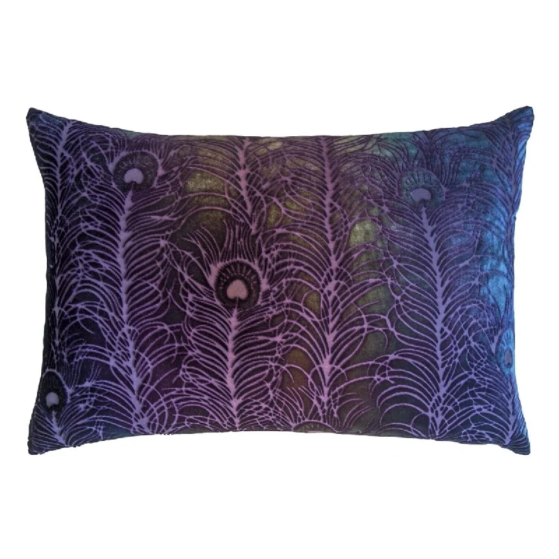 Peacock Feather Pillow by Kevin O'Brien Studio