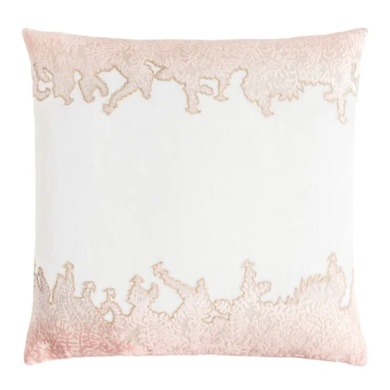 Blossom Ferns Velvet Appliqué Pillow