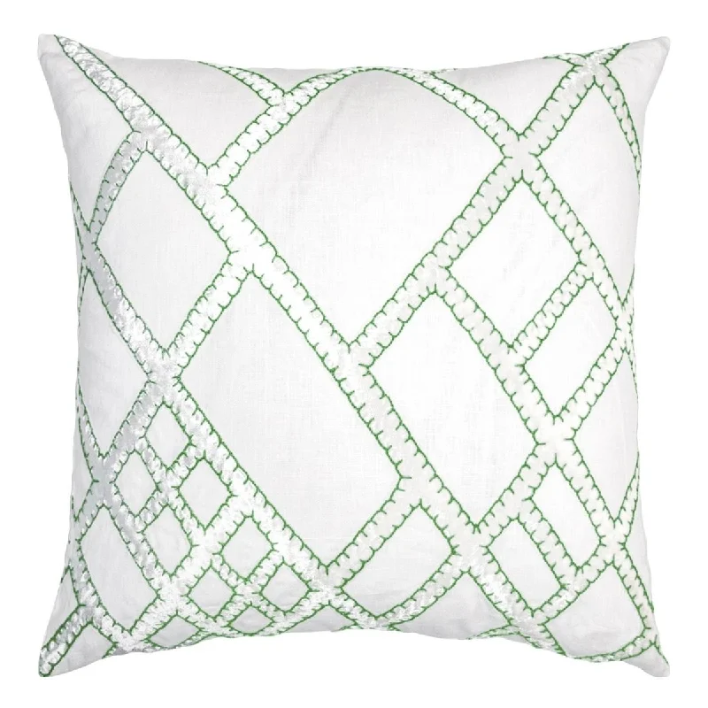 Grass Net Velvet Appliqué Pillow by Kevin O'Brien Studio