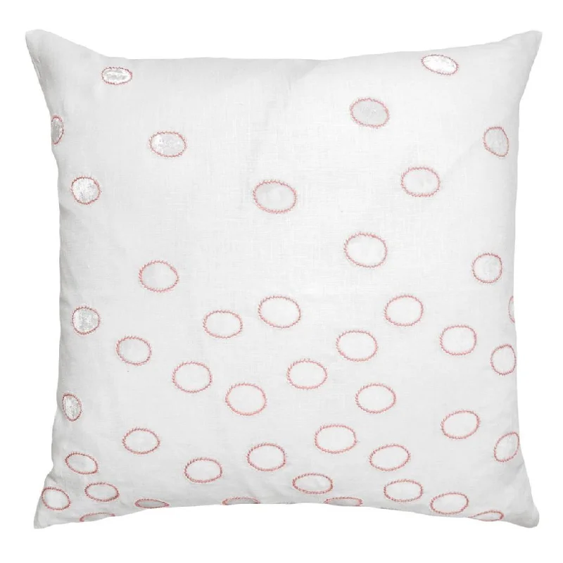 Apricot Ovals Velvet Appliqué Pillow by Kevin O'Brien Studio