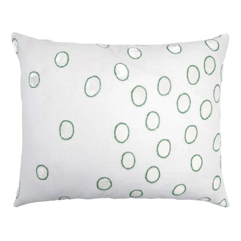 Grass Ovals Velvet Appliqué Pillow by Kevin O'Brien Studio