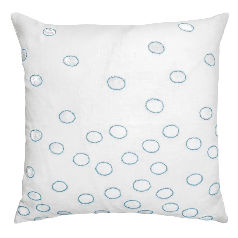 Robin's Egg Ovals Velvet Appliqué Pillow by Kevin O'Brien Studio