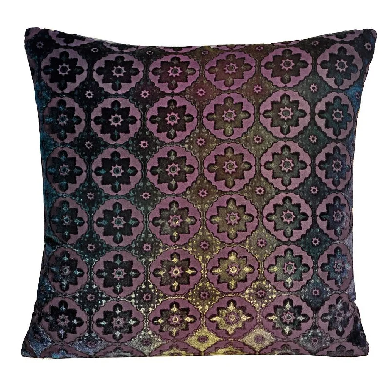 Peacock Small Moroccan Velvet Pillow by Kevin O'Brien Studio