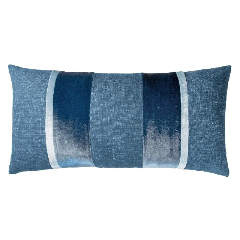 Denim Stripe Oblong Throw Pillow by Kevin O'Brien Studio