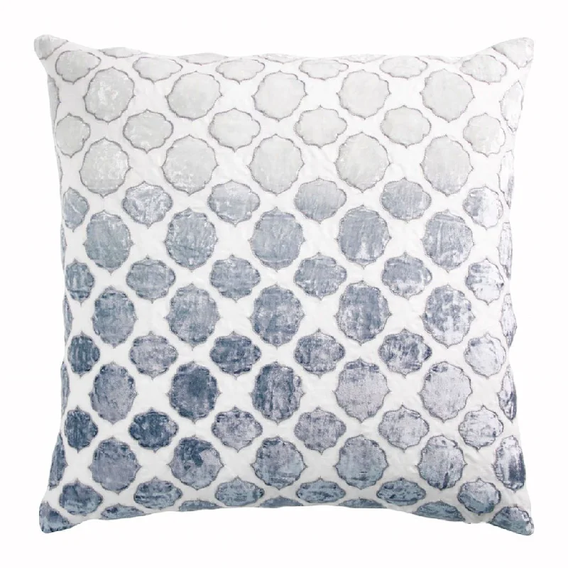 Steel Tile Velvet Appliqué Pillow by Kevin O'Brien Studio