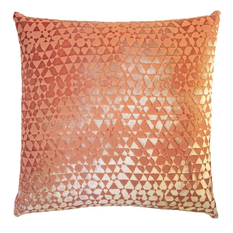 Mango Triangles Velvet Pillow by Kevin O'Brien Studio