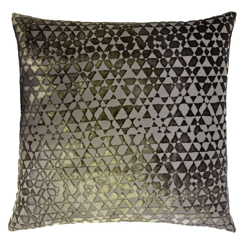 Oregano Triangles Velvet Pillow by Kevin O'Brien Studio