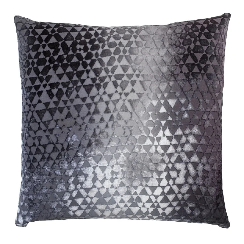 Smoke Triangles Velvet Pillow by Kevin O'Brien Studio